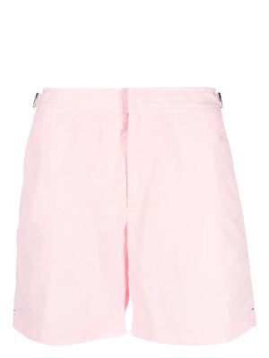 Orlebar Brown logo-patch buckle-fastening swim shorts - Pink