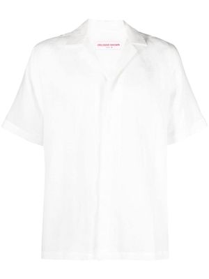 Orlebar Brown Maitan short-sleeved linen shirt - White