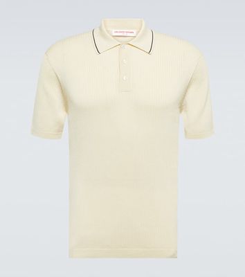 Orlebar Brown Maranon ribbed-knit cotton polo shirt