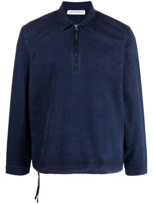 Orlebar Brown Oglio half-zip denim smock jacket - Blue