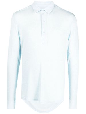 Orlebar Brown piqué long-sleeve polo shirt - Blue