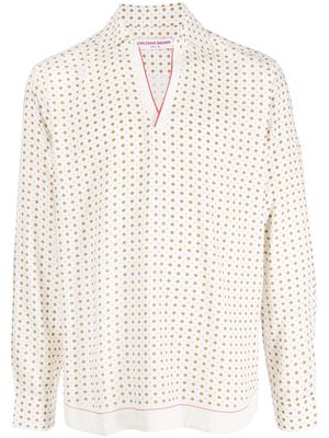 Orlebar Brown Ridley cravat-print polo shirt - Neutrals