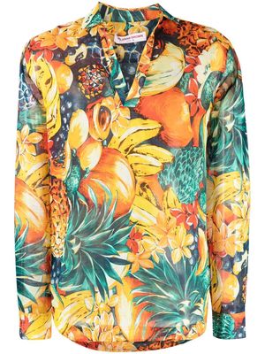 Orlebar Brown Ridley fruit-print shirt - Yellow