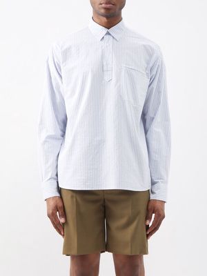 Orlebar Brown - Shanklin Striped Cotton Shirt - Mens - Blue Multi