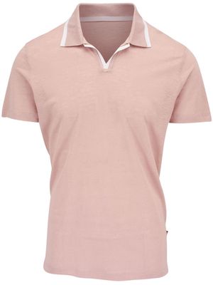 Orlebar Brown short-sleeve linen polo shirt - Pink