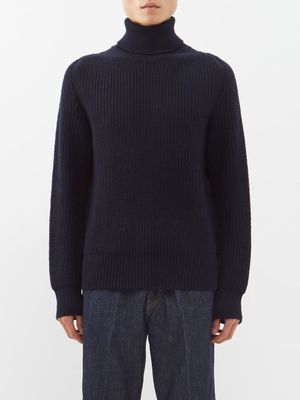 Orlebar Brown - Taku Roll-neck Merino Sweater - Mens - Navy