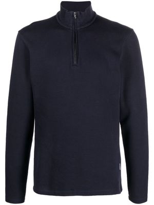 Orlebar Brown zip-front funnel neck sweater - Blue