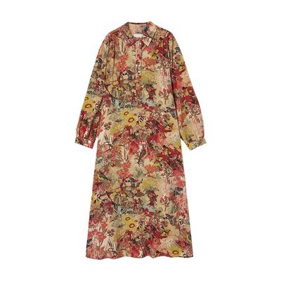 Orniello dress in printed silk