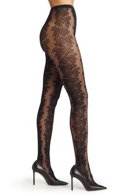 Oroblu Floral Fishnet Tights in Black