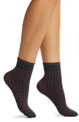 Oroblu I Love First Class Quarter Socks in Check Colors