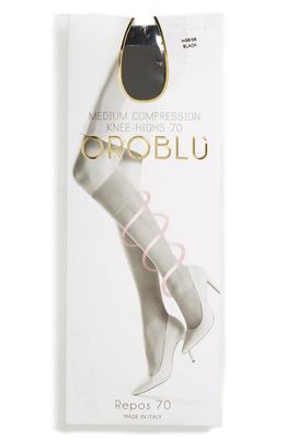 Oroblu Mi-Bas Repos 70 Sheer Support Knee Highs in Skin