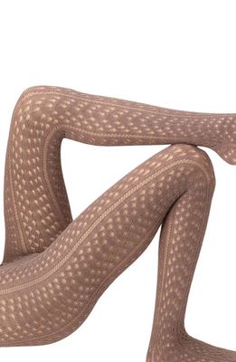 Oroblu Open Knit Tights in Toffee-Melange