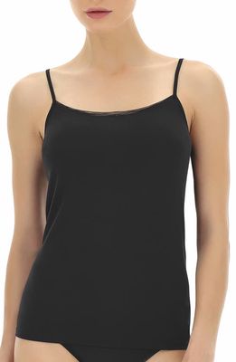 Oroblu Perfect Line Tulle Trim Stretch Modal Camisole in Black