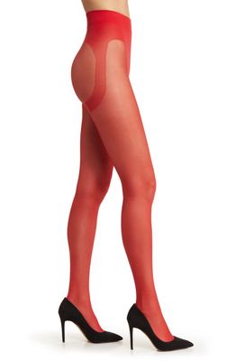 Oroblu Shock Up Line Sheer Tights in Red