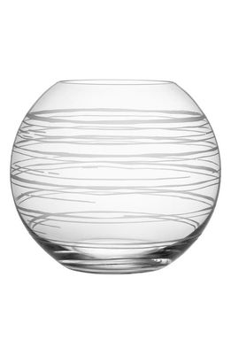 Orrefors Graphic Round Vase in Clear