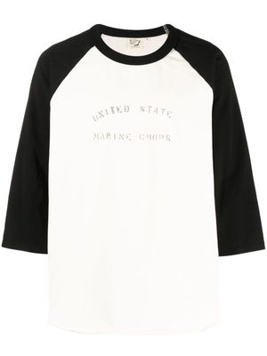 Orslow graphic-print cotton baseball T-shirt - White