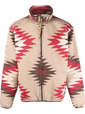 Orslow graphic-print zip-up sweatshirt - Neutrals