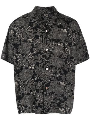 Orslow hawaiian-print short-sleeved shirt - Black