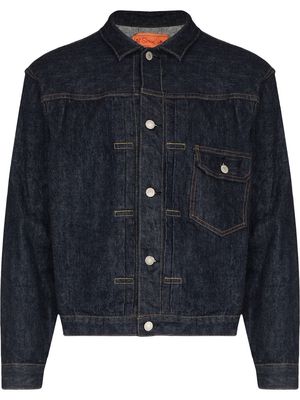 Orslow Type 1 pleated denim jacket - Blue