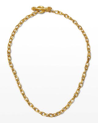Orvieto 19k Gold Link Necklace, 17"L