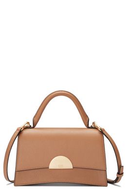 Oryany Milla Leather Top Handle Bag in Sand Brown