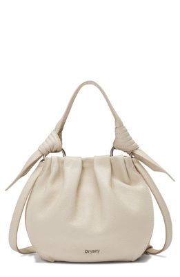 Oryany Selena Leather Bucket Bag in Cream