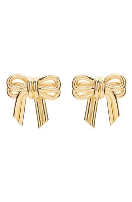Oscar de la Renta Baby Bow Earrings in Gold