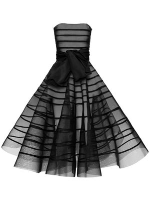 Oscar de la Renta bow-embellished cage gown - Black