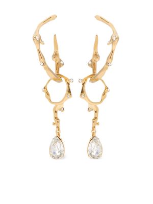 Oscar de la Renta branch chandelier drop earrings - Gold