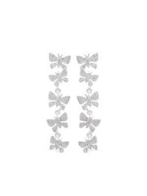 Oscar de la Renta Butterfly crystal chandelier earrings - SILVER