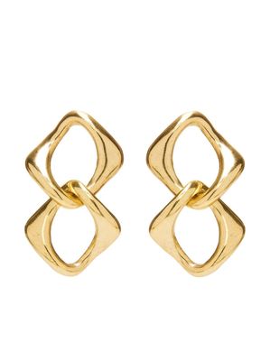 Oscar de la Renta chain-link drop earrings - Gold