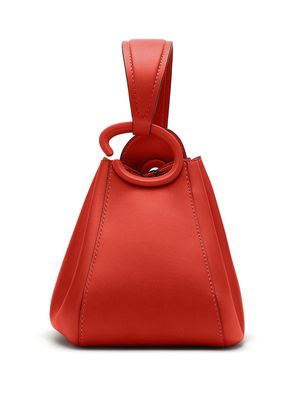 Oscar de la Renta Cinnamon O leather tote bag - Red
