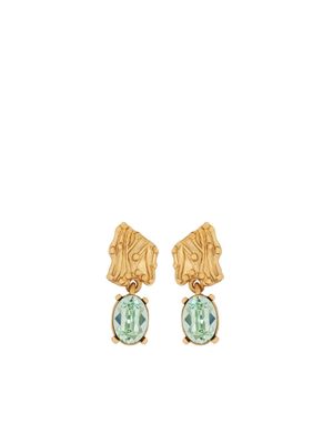 Oscar de la Renta Crystal Branch drop earrings - Gold