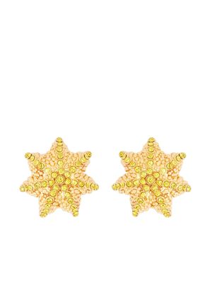 Oscar de la Renta crystal-embellished cactus stud earrings - Yellow