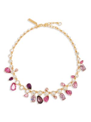 Oscar de la Renta crystal-embellished necklace - Pink