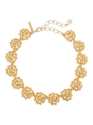 Oscar de la Renta Domed teardrop necklace - Gold