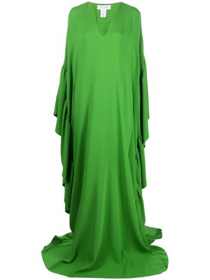 Oscar de la Renta draped stretch-silk gown - Green