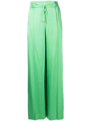 Oscar de la Renta elasticated-waist wide leg trousers - Green