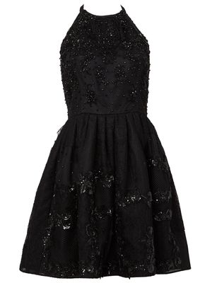 Oscar de la Renta embellished backless dress - Black