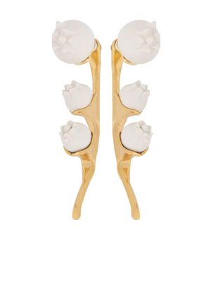 Oscar de la Renta faux pearl-embellished earrings - White