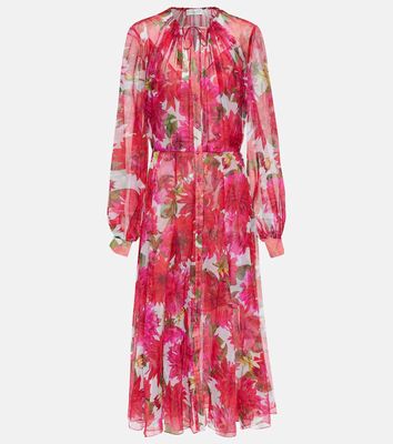 Oscar de la Renta Floral silk chiffon gown
