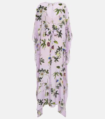 Oscar de la Renta Floral silk gown