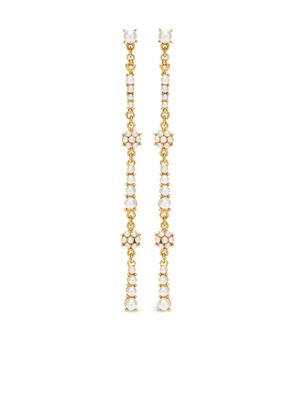 Oscar de la Renta Flower pearl drop earrings - Gold