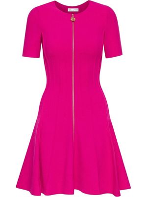 Oscar de la Renta front-zip flared dress - Pink