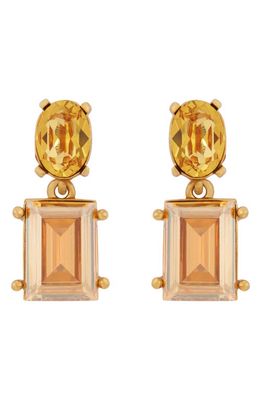 Oscar de la Renta Gallery Crystal Drop Earrings in Topaz