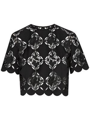 Oscar de la Renta Gardenia guipure-lace blouse - Black