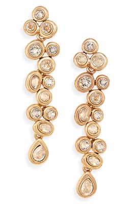 Oscar de la Renta Gumdrop Crystal Drop Earrings in Silk