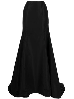 Oscar de la Renta high-waisted trumpet silk skirt - Black