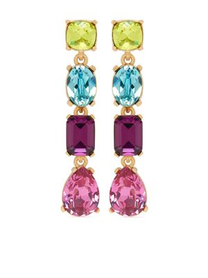 Oscar de la Renta large Gallery drop earrings - Gold