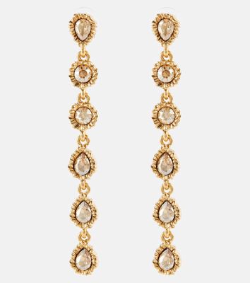 Oscar de la Renta Lintzer crystal-embellished drop earrings